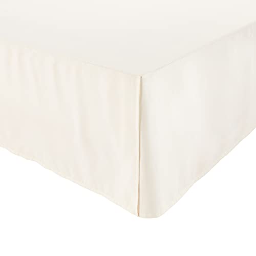 Book Cover Amazon Basics Lightweight Pleated Bed Skirt - King, Off White