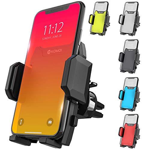 K KOMOI Cell Phone Holder for Car, Universal Car Air Vent Mount with Adjustable Compatible (Black)