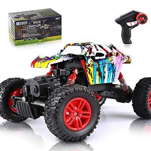 Book Cover VATOS RC Cars,1:18 Off Road Remote Control Trucks Rechargable 2.4GHz Remote Control Crawlers 4WD High Speed All Terrain Monster Truck for Adults and Kids