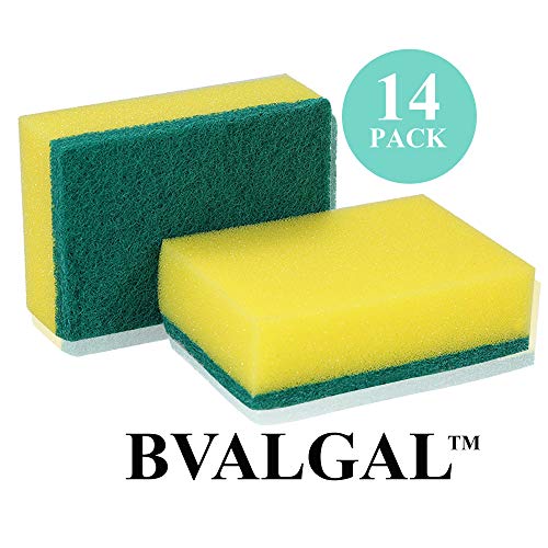 BVALGAL - Kitchen Sponge (14 Pack) Rectangle Shape