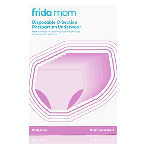 Frida Mom Disposable High Waist C-Section Postpartum Underwear | Super Soft, Stretchy, Breathable, Wicking, Latex-Free, Regular (8 Count)