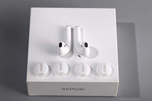 [Fit in The case] DamonLight Airpods Covers Compatible with Airpods Wireless Charging Case Anti-Slip Silicone Soft Sport Covers for Apple AirPods or EarPods 2 Pairs(White)