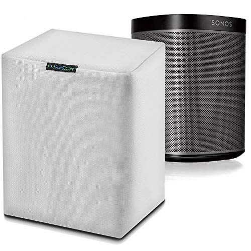 One White Waterproof Heavy Duty Outdoor Sonos Speaker Cover - Dust, Water & UV Protection for Your Sonos Play:1, Sonos One & Sonos One SL Speakers - Fits Wall Mounted Speakers
