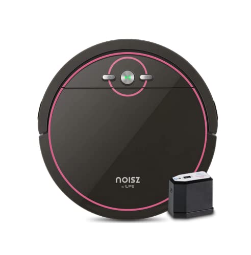 Book Cover NOISZ by ILIFE S5 Robot Vacuum Cleaner, ElectroWall, Tangle-Free Suction Port, Quiet, Automatic Self-Charging Ideal for Pet Care, Hard Floor and Low Pile Carpet, Black