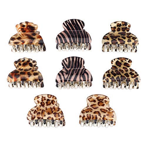 Twinfree 8 Pieces 1.57" Hair Clips Plastic Hair Claws Pins Clamps for Girls and Women