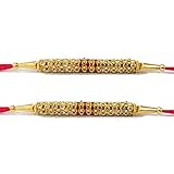 Set of 2 Rakhi for Brothers Red Stone Design Rakhi and Beads Design Rakhi, Handmade Rakhi, Rakhi Bracelet Multi Design Beads and Assorted Color