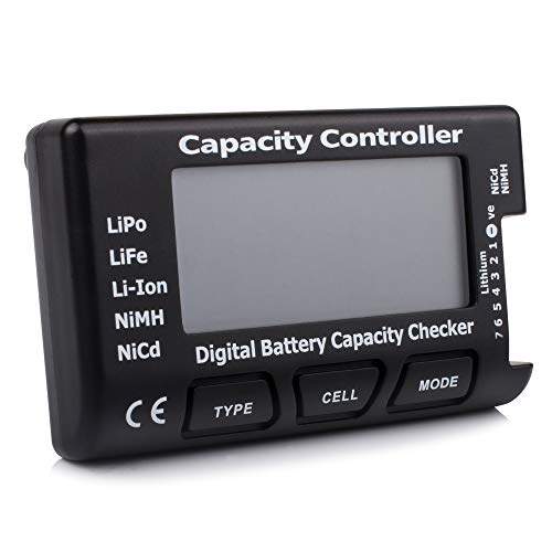 FCONEGY 5-in-1 Battery Meter, Cell Meter 7, Intelligent Cell Meter Digital Battery Checker Battery Balancer for LiPo / LiFePO4 / Li-ion/NiCd/NiMH Battery Packs,Battery Tester