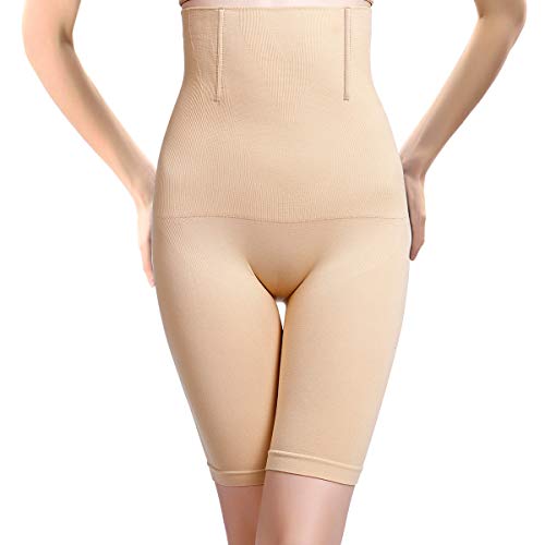 PANHAYO Womens Shapewear Tummy Control Shorts Thigh Slimmer High-Waist Panty Firm Control Body Shaper -  Black -  Small