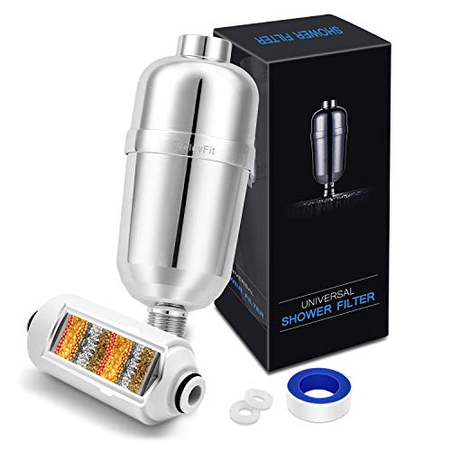 Shower Filter Hard Water Softener - Weluvfit 16 Stage High Output Universal Replacement Cartridges with Vitamin C Shower Filter - Removes Chlorine Fluoride Heavy Metals and Other Sediments
