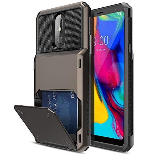 Elegant Choise LG Stylo 5 Case, LG Stylo 5X / LG Stylo 5+ Phone Case, Wallet (Up to 4 Cards) with Card Slot Holder Hybrid Dual Layer Rugged Shockproof Protective Bumper Cover for Stylo 5 Plus(Black)
