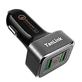 QC 3.0 Car Charger, 36W Dual USB Quick Charge 3.0 Car Charger for iPhone, iPad, LG, HTC, Nexus, Motorola and More, UL Listed