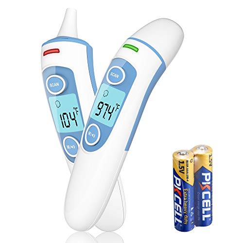 Book Cover Upgraded Baby Thermometer, Medical Digital Ear Thermometer with Forehead Function, Digital Infrared Temporal Thermometer for Fever,Instant Accurate Reading for Baby Kids and Adults