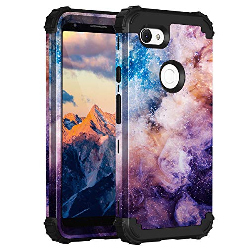 Fingic Google Pixel 3a XL Case, Pixel 3a XL Case, Heavy Duty Protection Hybrid Hard PC & Soft Silicone Rugged Bumper Anti Slip Full-Body Shockproof Protective Case for Google Pixel 3a XL 2019, Nebula
