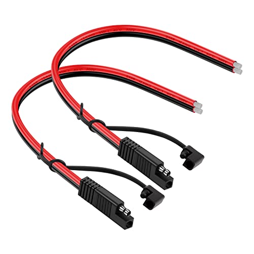 iGreely 2Pack SAE Extension Cable SAE Quick Connector Disconnect Plug for RV Trolling Motor Solar Panel (12AWG)