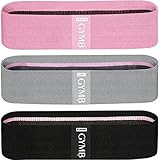 Gymbee Resistance Bands for Working Out - Exercise Bands to Workout Glutes, Thighs & Legs - No-Slip Cloth Booty Belt for Gym & Home Fitness, Yoga, Strength & Pilates for Men/Women - 3 Levels