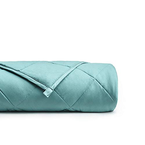 YnM Bamboo Weighted Blanket with 100% Pure Natural Bamboo Viscose | 20lbs for 150-200 lbs Individual, 48"x 72" | Luxury Cooler Version Weighted Blanket, Sea Grass..