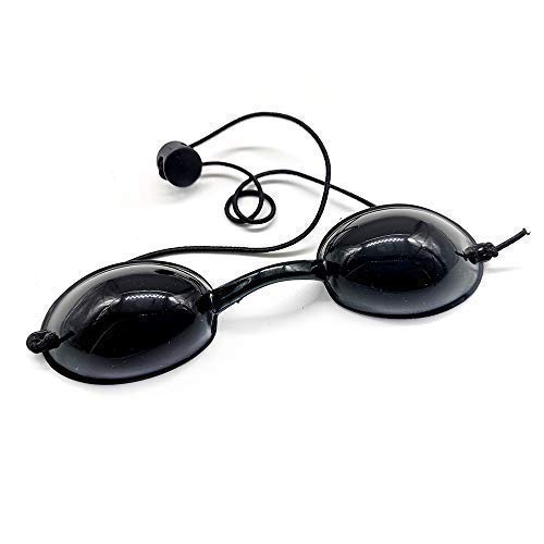 DERMAROLLERGUY UV Eye Protection Tanning Goggles Eyeshields, Laser Safety Goggles, Black (1Pcs)