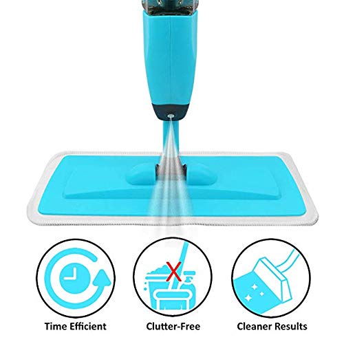 Spray Mop Strongest Heaviest Duty Mop - Best Floor Mop Easy To Use - 360 Spin Non Scratch Microfiber Mop With Integrated Sprayer - Includes Refillable 700ml Bottle & Reusable Microfiber Pads by Kray