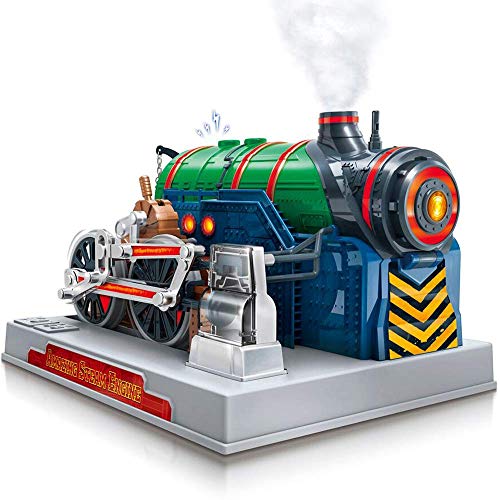 Book Cover Playz Train Steam Engine Model Kit to Build for Kids with Real Steam, STEM Science Kits for Kids, Model Engine Kits for Adults and Educational Hobby Gift, Mini Engine Set, Engineering Toy Boys & Girls