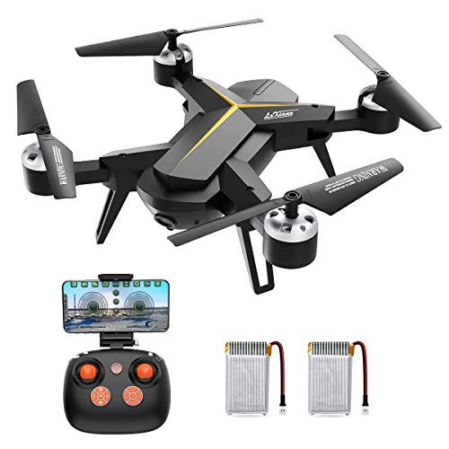 Drone with 720P HD Camera for Kids & Adults, WiFi FPV RC Quadcopter with Headless Mode, Altitude Hold, One Key Return Home, 2.4Ghz 6-Axis Gyro Beginners Drone, Long Flight Time Flying UFO