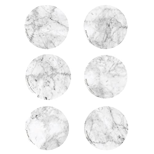 Bath Treads, Peel and Stick Bathtub Non-Slip Stickers, Stylish, Multicolored Tub Stickers with Grippy Surface, Toddler and Kid Bath Essential, Pack of 6 (Marble)