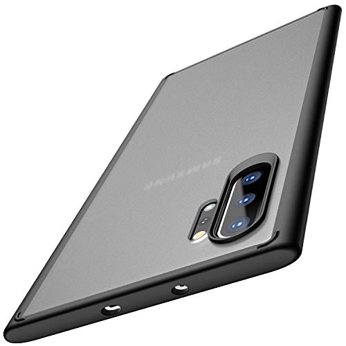 TOZO for Samsung Galaxy Note 10 Plus Case Phantom Hybrid Soft Grip Matte Finish Frame Matte Back Panel Cover for Samsung Galaxy Note 10+ 5G Case [Matte Black]