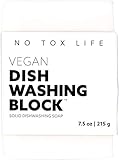No Tox Life Dish Washing Block Soap - Free of Dyes and Fragrance - Zero Waste
