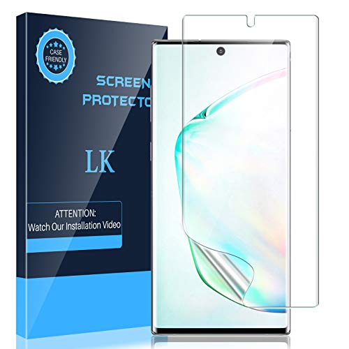LK 1 Pack Screen Protector Compatible for Samsung Galaxy Note 10 Flexible TPU Film HD Clear Bubble Free