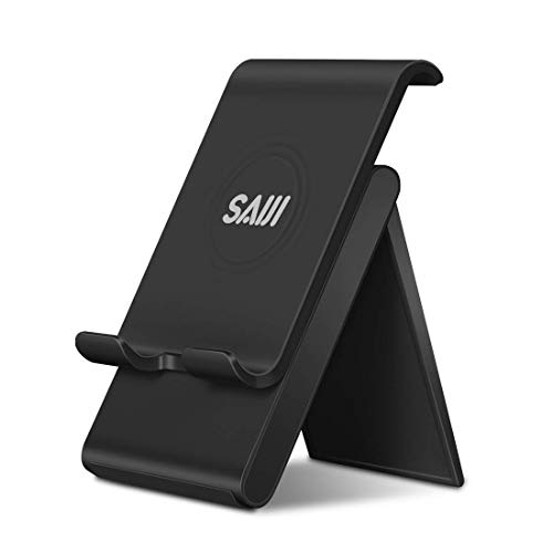 Adjustable Tablet Stand Holderï¼ŒSAIJI Portable Foldable Desktop Stand Compatible for iPad Pro 2020ï¼ŒiPad Air Miniï¼ŒNintendo Switchï¼ŒiPhone 11 Pro Max SEï¼ŒSamsung Galaxy and Kindle Fire Tablets- Black