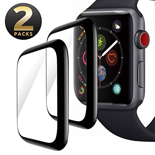 Book Cover [2 - Pack] Screen Protector for Apple Watch 38mm,Anti-Smudge Anti-Scratch Bubble-Free Full Coverage 9H Hardness Tempered Glass Film for iWatch 38mm Series 3/2/1 (38-mm)