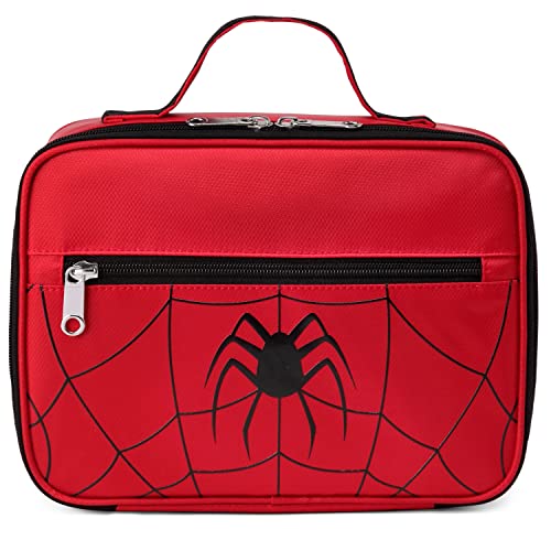 BLUEFAIRY Kids Insulated Lunch Box for Boys Lunch Bag Lunch Box Carrier for Boys for Elementary School Kindergarten (Red)