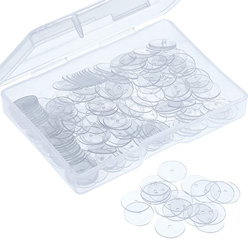 Book Cover Clear Disc Pads to Stabilize Earrings, Plastic Discs for Earring Backs (200)