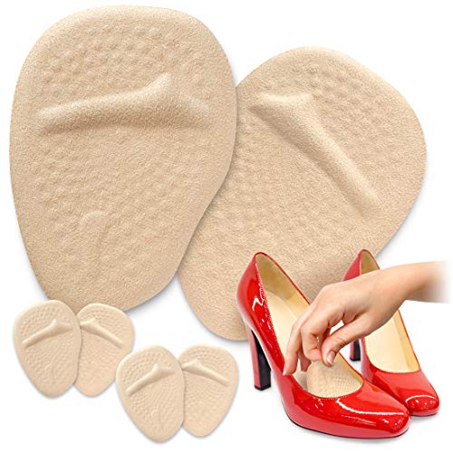 Book Cover CushyStep Metatarsal Pads for Women On The Go - (3 Pairs Pack) Ball of Foot Cushions Shoe Inserts for High Heels Comfort. Slide-Proof, Reusable Feet Pad Shoe Insoles for All Day Pain Relief.