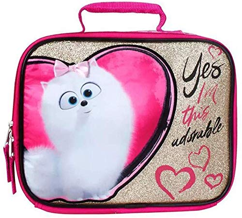 Book Cover SECRET LIFE of PETS 2 GIDGET Girls Lead-Free Insulated School Lunch Tote Box