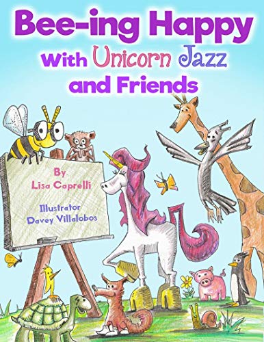 Book Cover Beeing Happy with Unicorn Jazz and Friends