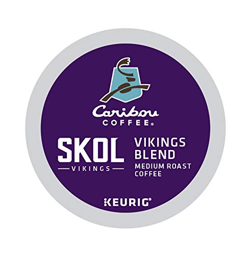 Book Cover Caribou Coffee SKOL Vikings Blend, Single-Serve Keurig K-Cup Pods, Medium Roast Coffee, 60 Count