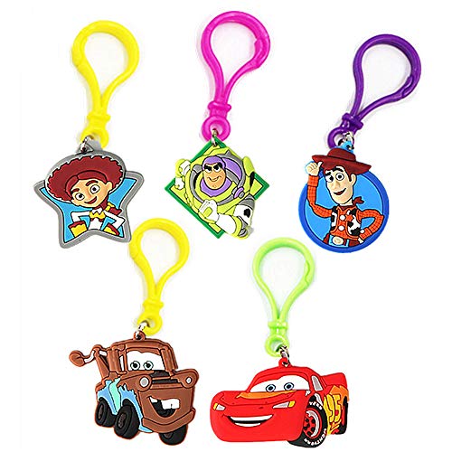 Book Cover 25 PACK Story of Toy keychain Party Supplies Favors Boys Girls Kids Theme Birthday Party Supplies Party Bag Pendant Gift Fillers Key Tags Goodie Bag