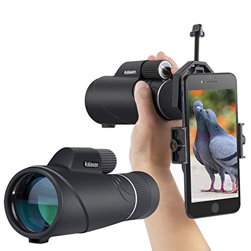 [2019 Upgraded] 10-20x50 Zoom Monocular Telescope Compact with Smartphone Holder & Tripod, Waterproof Monocular with BAK4 Prism Scope for Bird Watching Hunting Camping Shooting Range Hiking