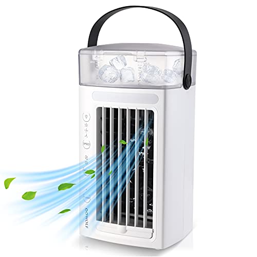 Air Conditioner Fan, OOWOLF Portable Air Cooling Fan USB Mini Tower Evaporative Air Cooler Desk Cooling Fan Personal Air Cooler