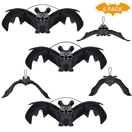 HANPURE Halloween Decoration, Halloween Party Supplies 3D Halloween Bat Decoration Hanging Bat Decorative Scary Bats Halloween Party Favors and Decoration