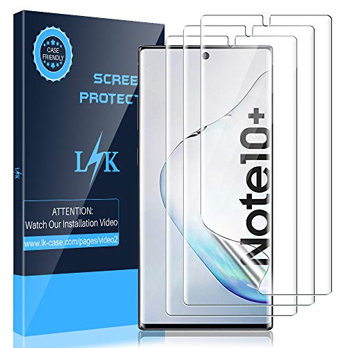 LK [3 Pack] Screen Protector for Samsung Galaxy Note 10 Plus / Note 10 Plus 5G / Note 10+ Flexible TPU Film HD Clear Bubble Free