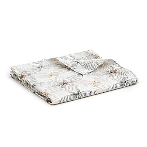 YnM Bamboo Duvet Cover for Weighted Blankets (41''x60'') - Khaki Flower Print Print