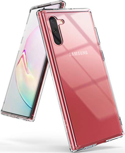 Ringke Fusion Compatible with Galaxy Note 10 Case (2019), Clear Back Soft Shockproof TPU Bumper Phone Cover - Clear Transparent