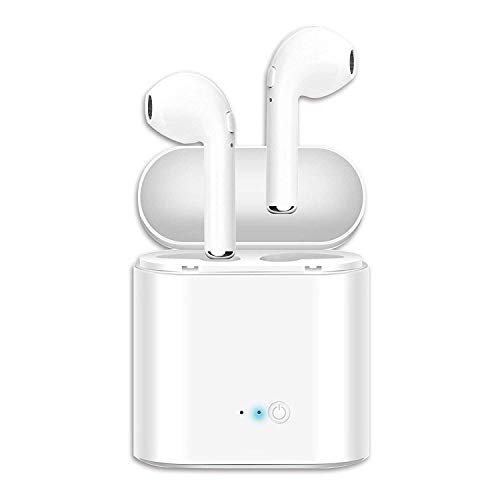 Book Cover Bluetooth Headphones, Wireless Headphones Headsets Stereo in-Ear Earpieces Earphones with Noise Canceling Microphone, with 2 Wireless Built-in Mic Earphone and Charging Case for Most XVH0003