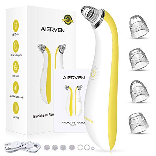 Blackhead Remover Vacuum Pore Cleaner - Electric Pore Vacuum Acne Comedone Extractor Kit Blackhead Removal Suction Tool Pimple Sucker Facial Pore Minimizer Beauty Device for Women Men Facial Skin