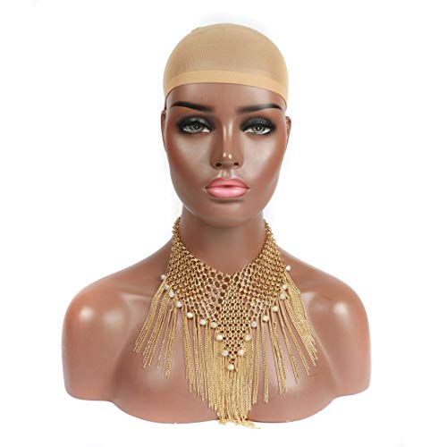 Alipearl Hair Light Brown Wig Caps for Women 12 Pcs Ali Pearl Stretchy Wig Cap for Wigs, Beige 12 Pcs Ali Pearl Hair