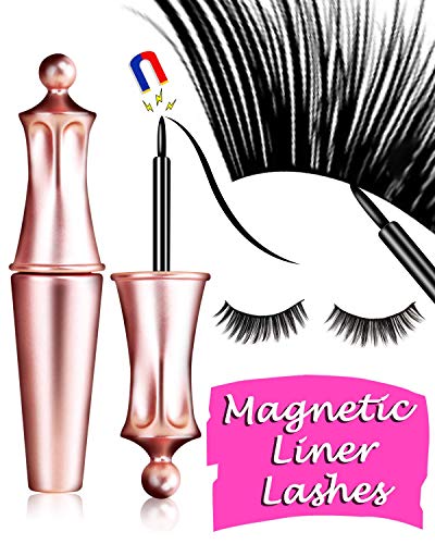 BONTIME Magnetic Eyeliner and Lashes - Natural Volume & Reusable, Light Weight & Long Lasting, Super Easy to Apply, No Glue Needed