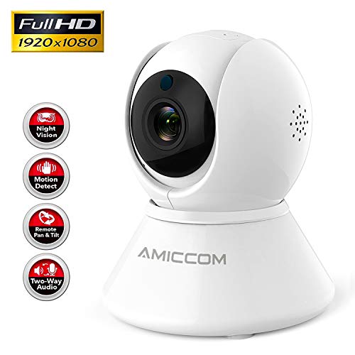 Book Cover WiFi Camera-1080P Security Camera System Wireless Camera Indoor 2.4Ghz Home Camera with 2 Way Audio Night Vision, Auto-Cruise, Motion Tracker, Activity Alert,Support iOS/Android/Windows