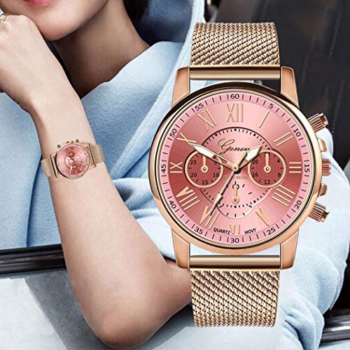 Leoneva Wrist Watch, 1 Pc Women Fashion Quartz Watch Casual Metal Gift Wrist Watch (8 Colors) Wrist Watches