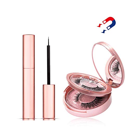Book Cover Magnetic Eyelashes, Easy to Get Natural Looking, Eye Lashes and Eyeliner Set